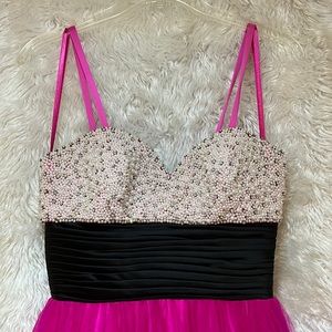 Fuchsia beaded gown. Size 2. Perfect for a sweet 16 or bat mitzvah.
